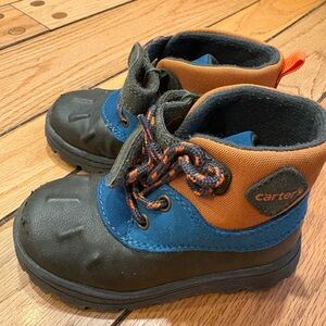 Carter's Toddler Blue and Orange Outdoor Duck Snow Boots size 8